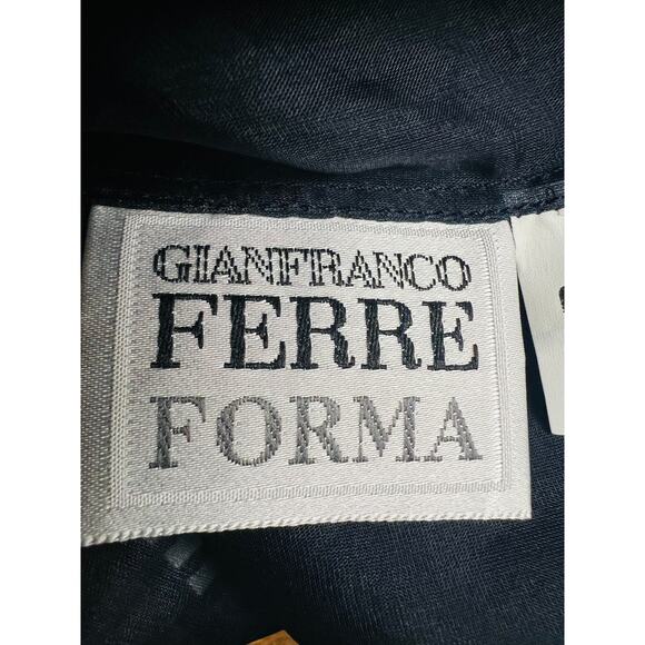 Gianfranco Ferre Vintage 100% Silk Blouse Size Fit M Long Sleeves Sheer Material - Picture 9 of 14